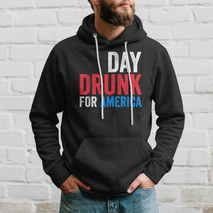 Day Drunk For America Drinking Fourth Of July Gift Hoodie Gifts for Him