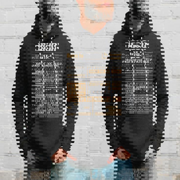 Dickson Name Gift Dickson Born To Rule Hoodie Gifts for Him