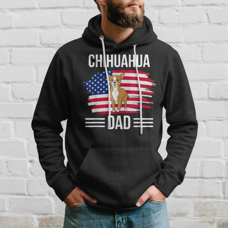 Dog Owner Us Flag 4Th Of July Fathers Day Chihuahua Dad Hoodie Gifts for Him