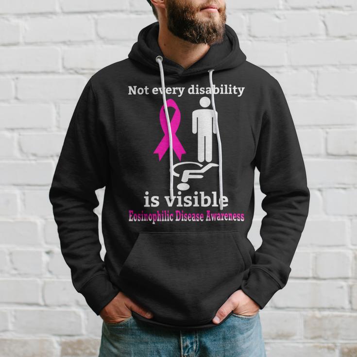 Every Disability Is Visible Eosinophilic Disease Awareness Pink Ribbon Eosinophilic Disease Eosinophilic Disease Awareness Hoodie Gifts for Him