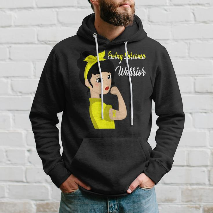 Ewings Sarcoma Warrior Strong Women Yellow Women Ewings Sarcoma Ewings Sarcoma Awareness Hoodie Gifts for Him