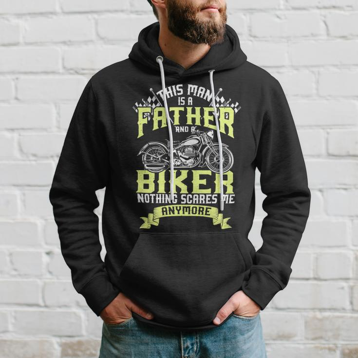 Father Grandpa And Biker Funny Motorcycle Race Dad Gift95 Family Dad Hoodie Gifts for Him