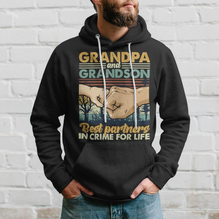 Father Grandpa And Grandson Best Partners In Crime For Life 113 Family Dad Hoodie Gifts for Him
