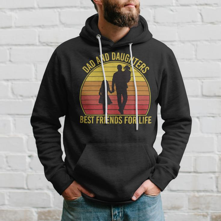 Father Grandpa Dad And Daughters Best Friends For Life Vintage137 Family Dad Hoodie Gifts for Him