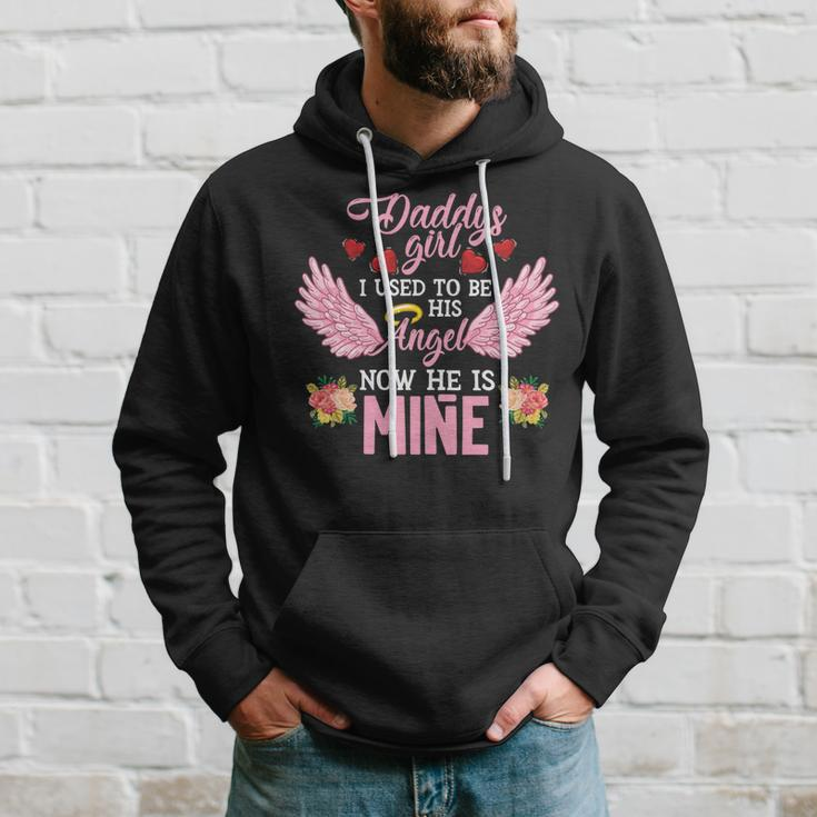 Father Grandpa Daddys Girl I Used To Be His Angel Now He Is Mine Daughter 256 Family Dad Hoodie Gifts for Him