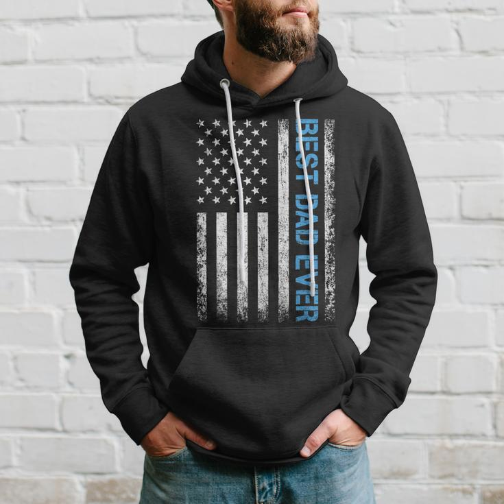 Fathers Day Best Dad Ever With Us American Flag V2 Hoodie Gifts for Him