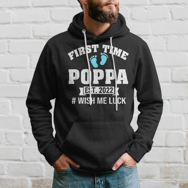 First Time Poppa 2022 Wish Me Luck Hoodie Gifts for Him