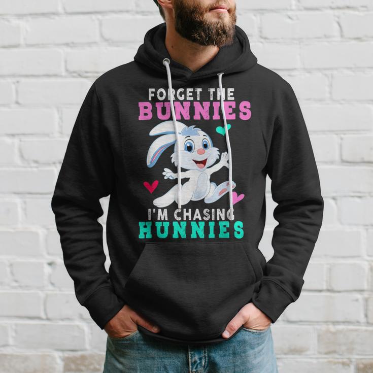 Forget The Bunnies Im Chasing Hunnies Funny Hoodie Gifts for Him