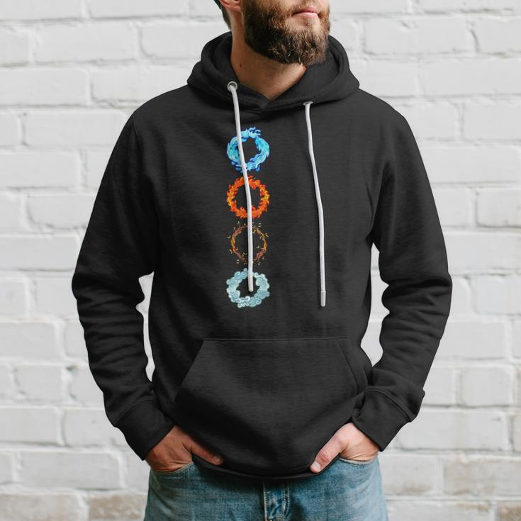 Four Elements Air Earth Fire Water Ancient Alchemy Symbols Hoodie Gifts for Him