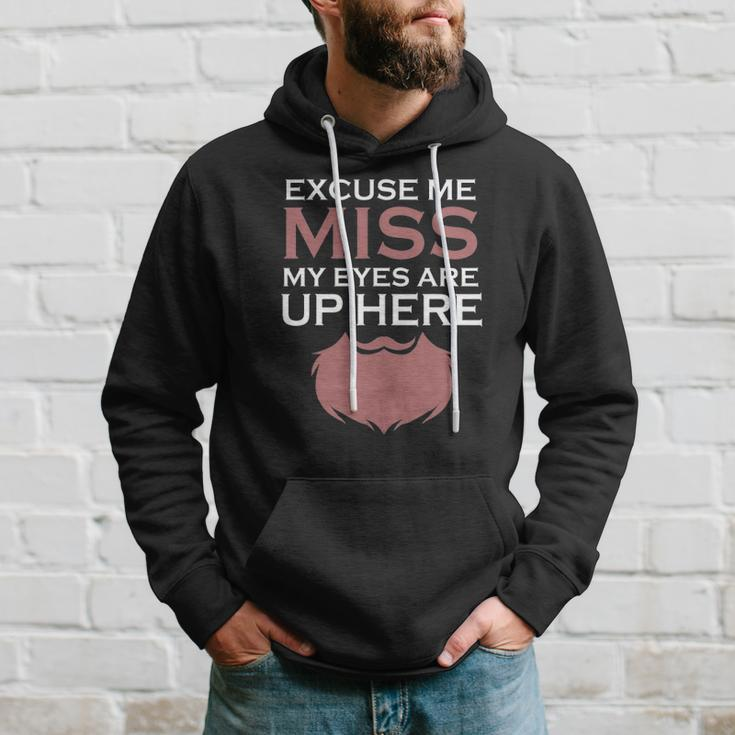 Funny Beard Man My Eyes Are Up Here Hoodie Gifts for Him