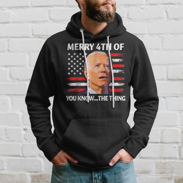 Funny Biden Confused Merry Happy 4Th Of You Know The Thing Hoodie Gifts for Him