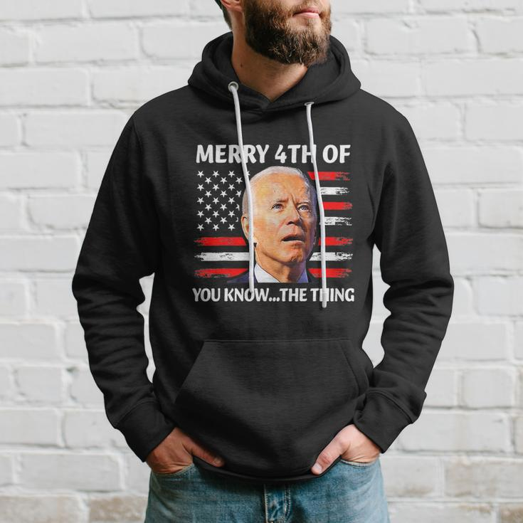 Funny Biden Independence Day Merry Happy 4Th Of July Hoodie Gifts for Him