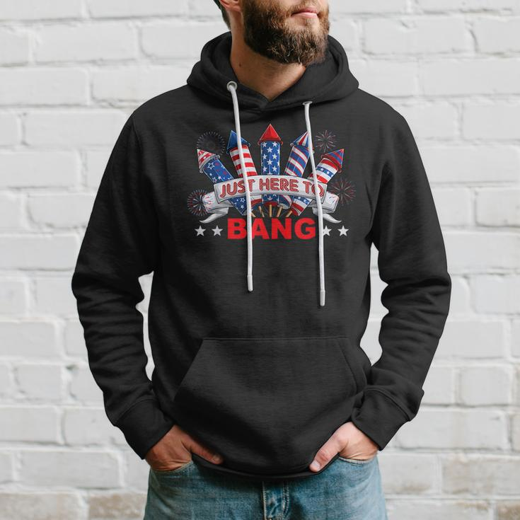Funny Im Just Here To Bang 4Th Of July Mens Womens Kids Hoodie Gifts for Him