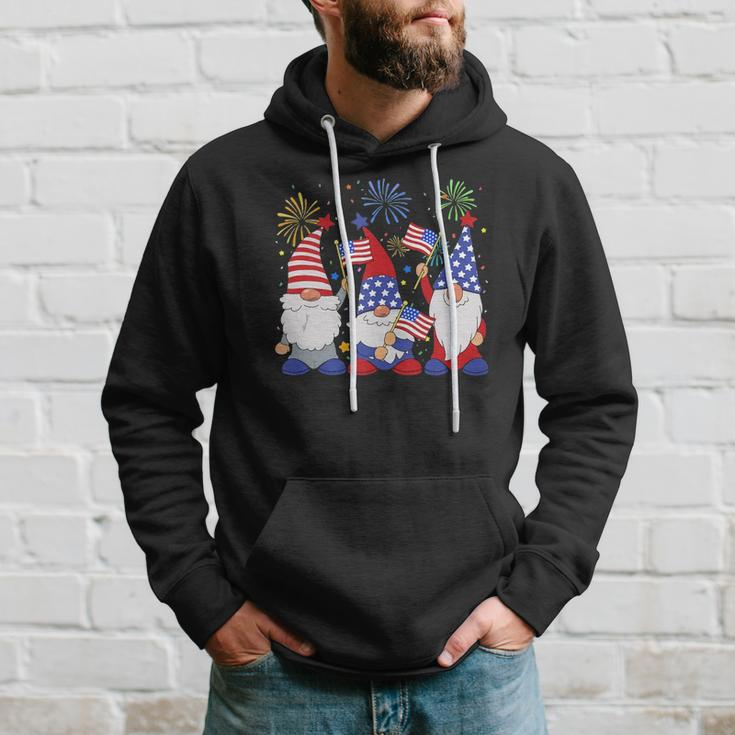 Funny Patriotic Usa American Gnomes 4Th Of July Hoodie Gifts for Him