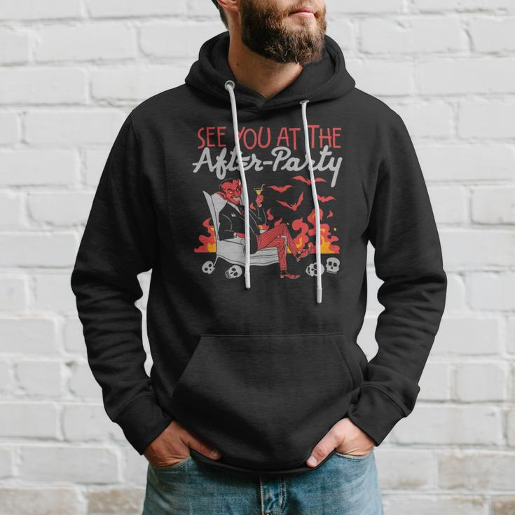 Funny See You At The After-Party Hell Devil Skull Casual Hoodie Gifts for Him