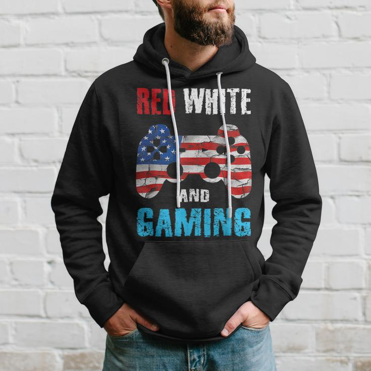 Gamer 4Th Of July Red White Gaming Video Game Boys Kids N Hoodie Gifts for Him