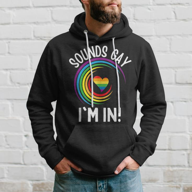 Gay Pride Sounds Gay Im In Men Women Lgbt Rainbow Hoodie Gifts for Him