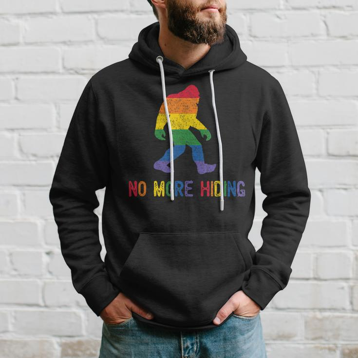 Gay Pride Support - Sasquatch No More Hiding - Lgbtq Ally Hoodie Gifts for Him
