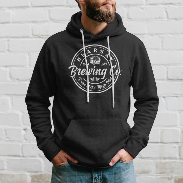 Hearsay Brewing Co Open 247 Home Of Mega Pint Funny Hoodie Gifts for Him
