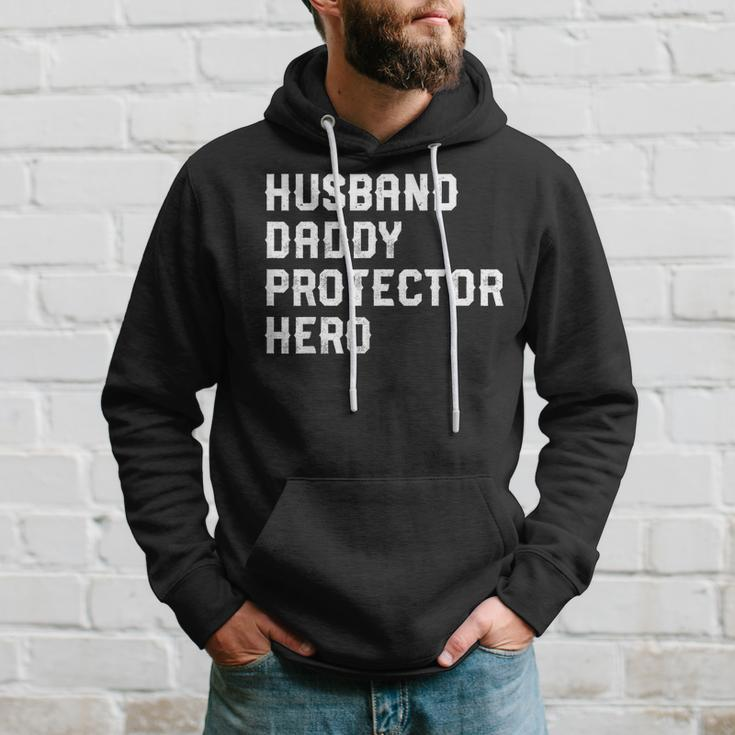Husband Daddy Protector Hero 4Th Of July For Dad Hoodie Gifts for Him