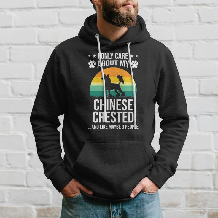 I Only Care About My Chinese Crested Dog Lover Hoodie Gifts for Him