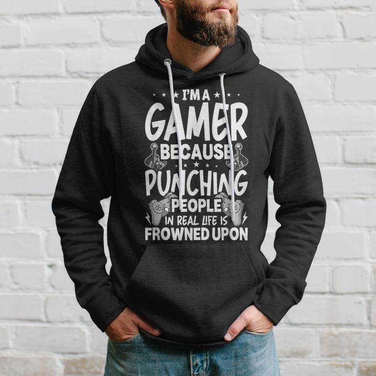 Im A Gamer Because Video Gamer Gaming Hoodie Gifts for Him