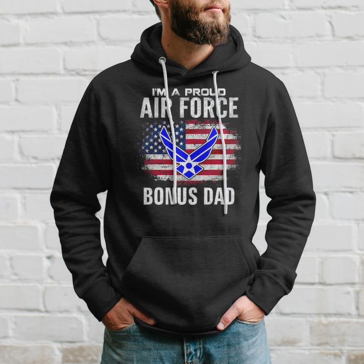 Im A Proud Air Force Bonus Dad With American Flag Veteran Hoodie Gifts for Him