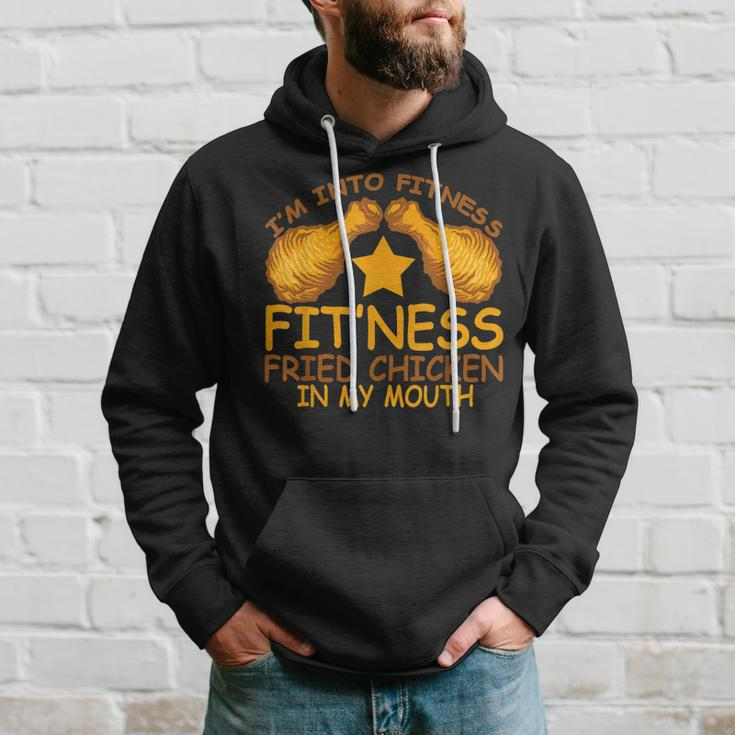 Into Fitness Fitness Fried Chicken In My Mouth Hoodie Gifts for Him