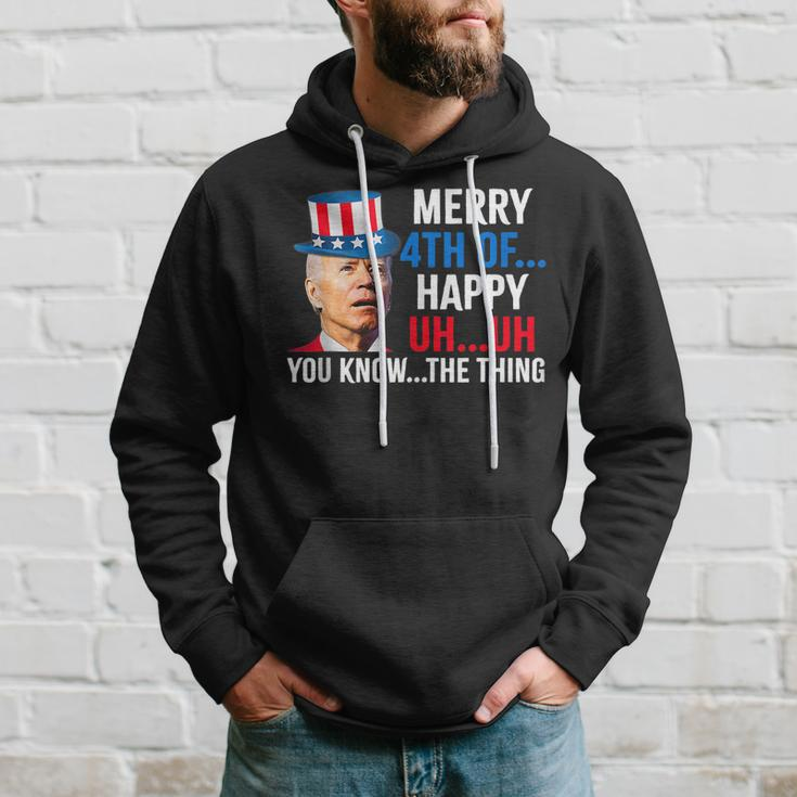 Joe Biden Confused Merry Happy Funny 4Th Of July Hoodie Gifts for Him
