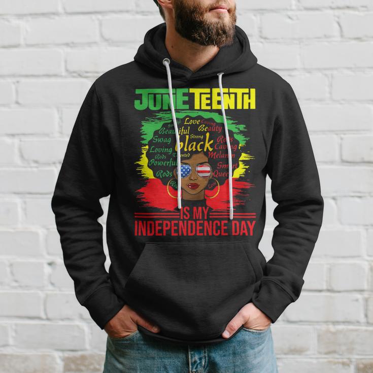 Juneteenth Is My Independence Day African Flag Black History Hoodie Gifts for Him