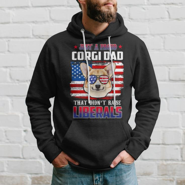Just A Proud Corgi Dad Merica Dog Patriotic 4Th Of July Hoodie Gifts for Him