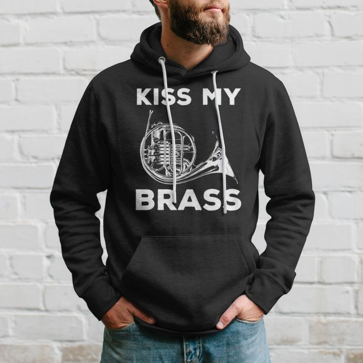 Kiss My Brass - Funny French Horn Player Hoodie Gifts for Him