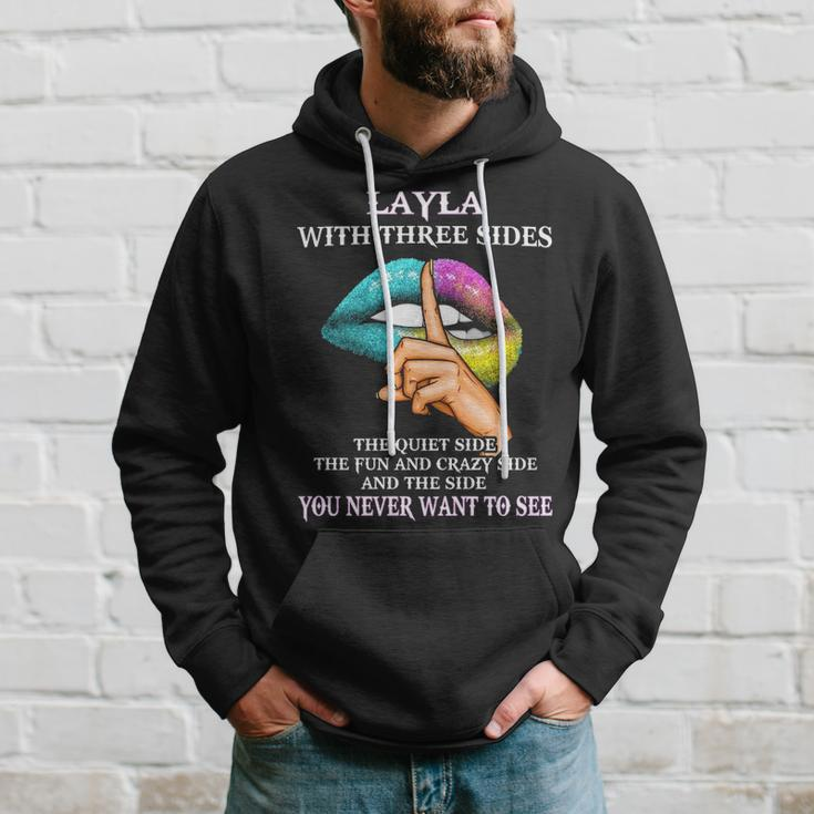Layla Name Gift Layla With Three Sides Hoodie Gifts for Him