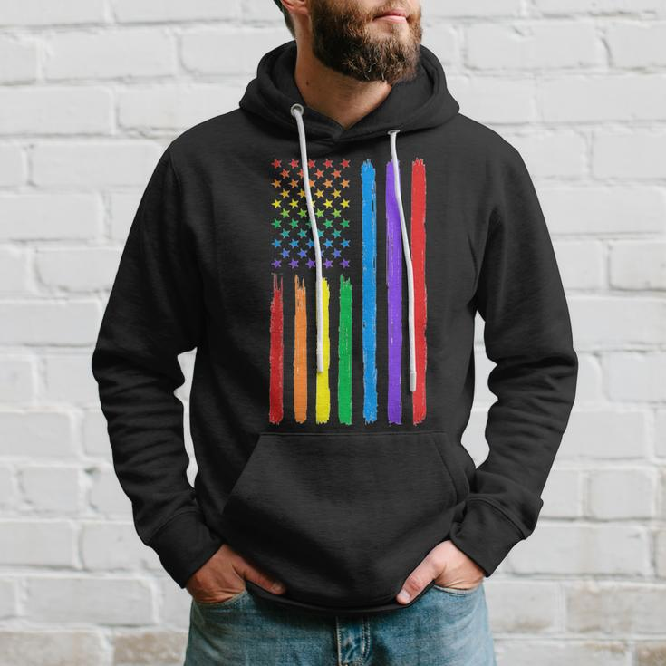 Lgbtq American Flag Pride Rainbow Gay Lesbian Bi Transgender Hoodie Gifts for Him