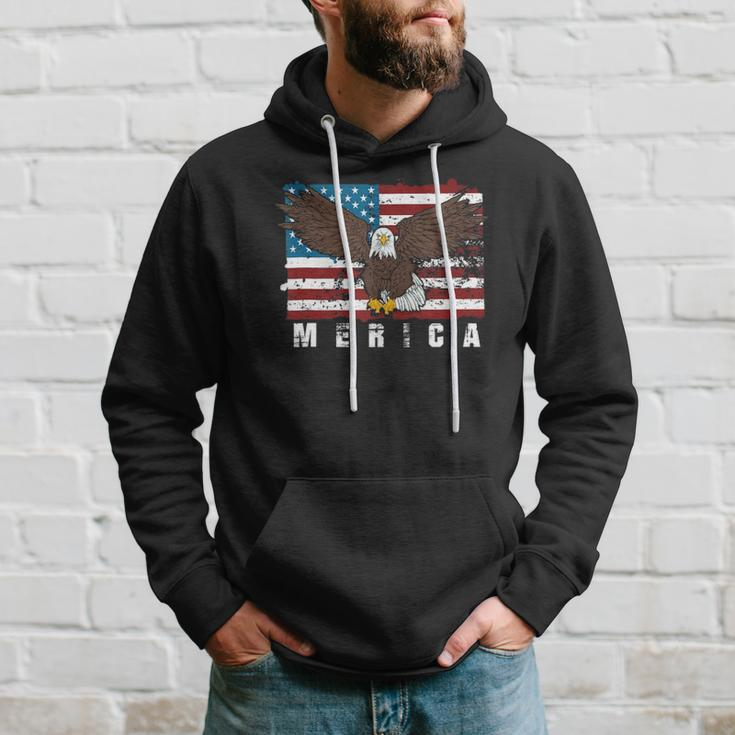 Liberty 4Th Of July Merica Us Flag Proud American Bald Eagle Hoodie Gifts for Him