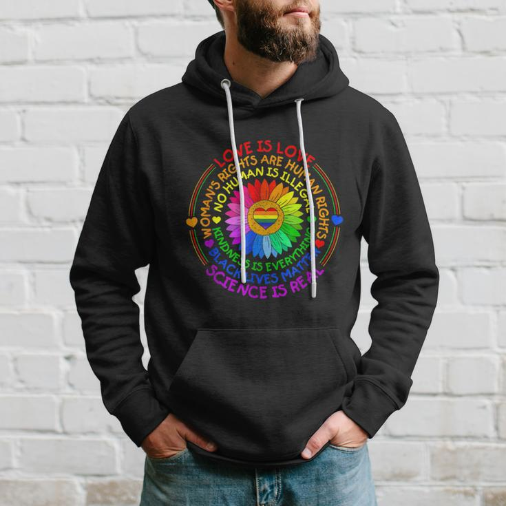 Love Is Love Science Is Real Kindness Is Everything LGBT Hoodie Gifts for Him