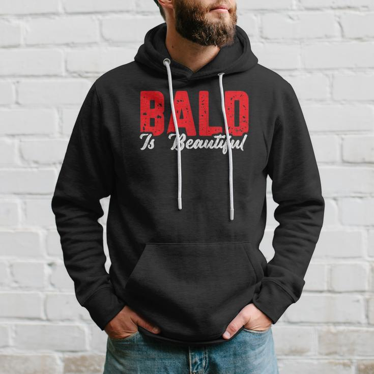 Mens Bald Beautiful Funny Graphic Hoodie Gifts for Him
