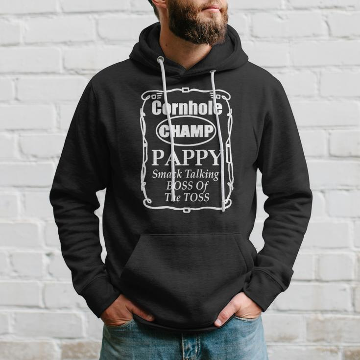 Mens Cornhole Champion Boss Of The Toss Pappy Hoodie Gifts for Him