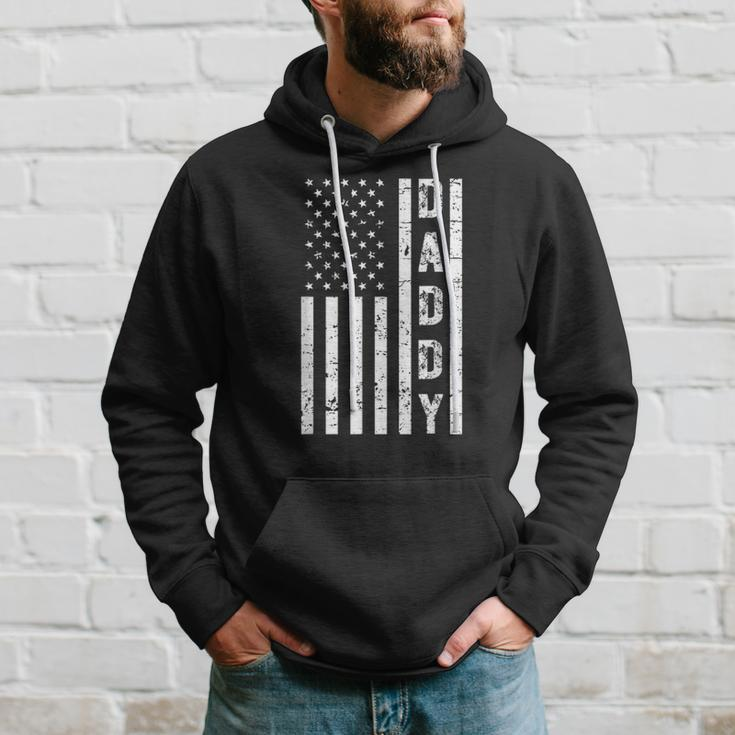 Mens Daddy American Flag Fathers Day Patriotic Usa 4Th Of July Hoodie Gifts for Him