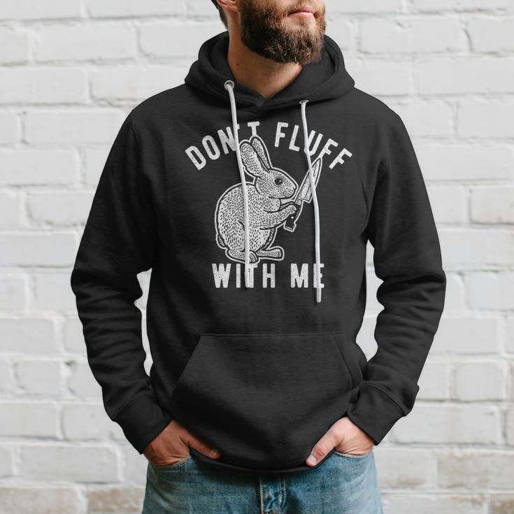 Mens Dont Fluff With Me Tshirt Funny Bunny Rabbit Easter Graphic Novelty Tee 176 Trending Hoodie Gifts for Him