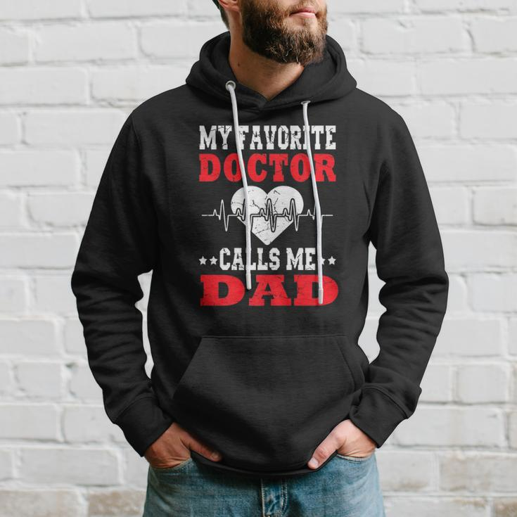 Mens Fathers Day My Favorite Doctor Calls Me Dad Papa Men Hoodie Gifts for Him