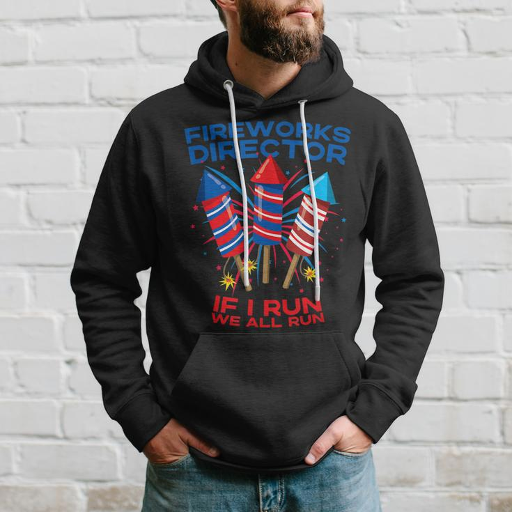 Mens Fireworks Director Funny 4Th Of July If I Run Patriotic Hoodie Gifts for Him