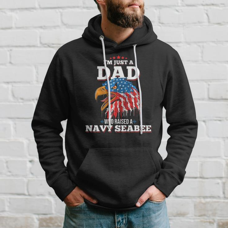 Mens Im Just A Dad Who Raised A Navy Seabee Navy Seabees Hoodie Gifts for Him