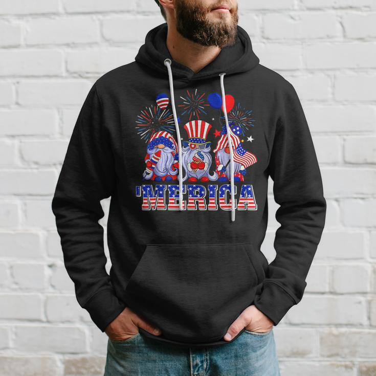 Merica Gnomes Happy 4Th Of July Us Flag Independence Day Hoodie Gifts for Him