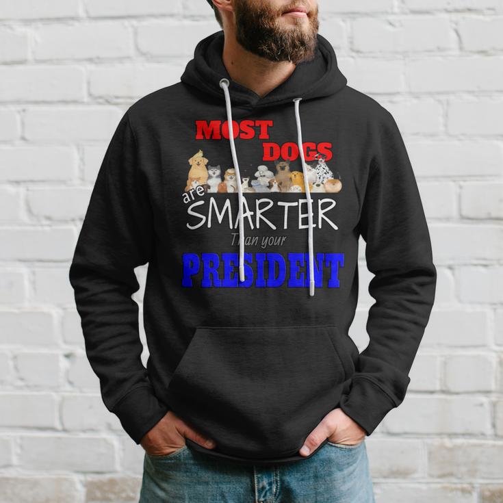 Most Dogs Are Smarter Than Your President Hoodie Gifts for Him