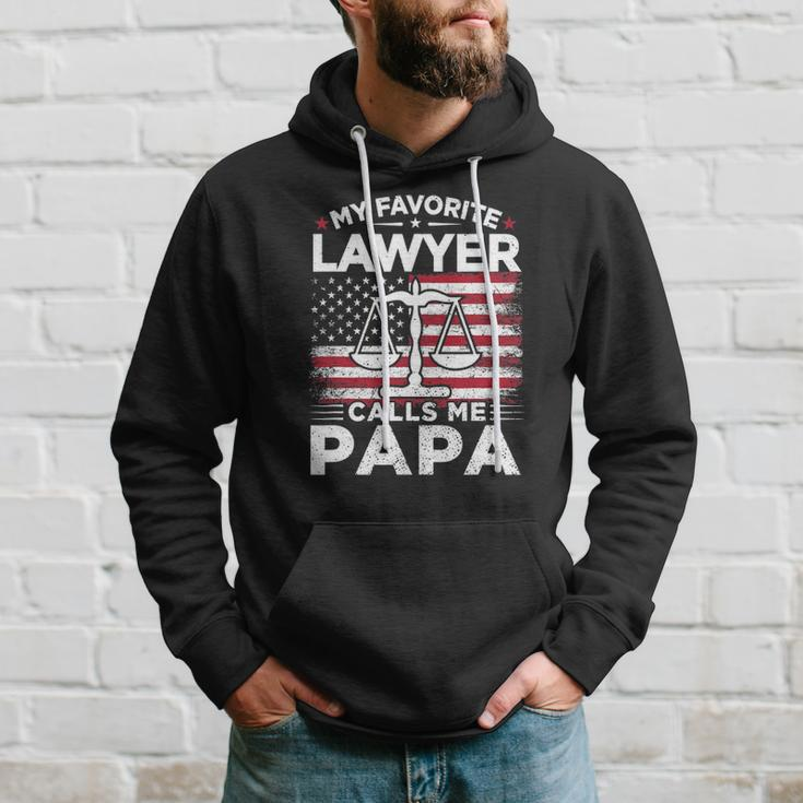 My Favorite Lawyer Calls Me Papa American Flag Papa Gift Hoodie Gifts for Him