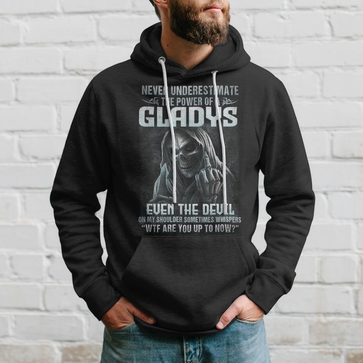 Never Underestimate The Power Of An Gladys Even The Devil V8 Hoodie Gifts for Him