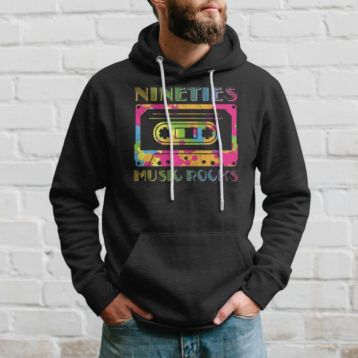 Nineties Cassette Music Rocks- 90S Hoodie Gifts for Him