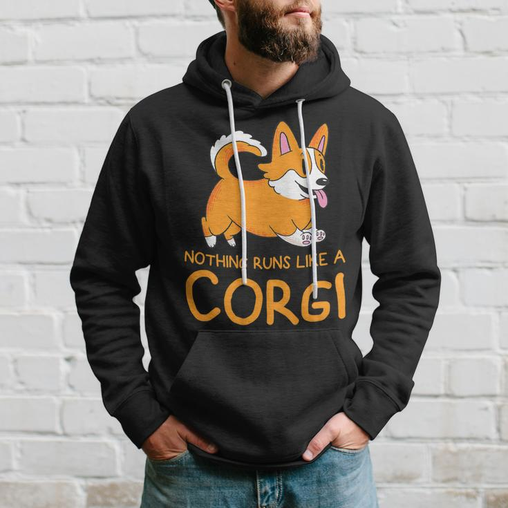 Nothing Runs Like A Corgi Funny Animal Pet Dog Lover Hoodie Gifts for Him