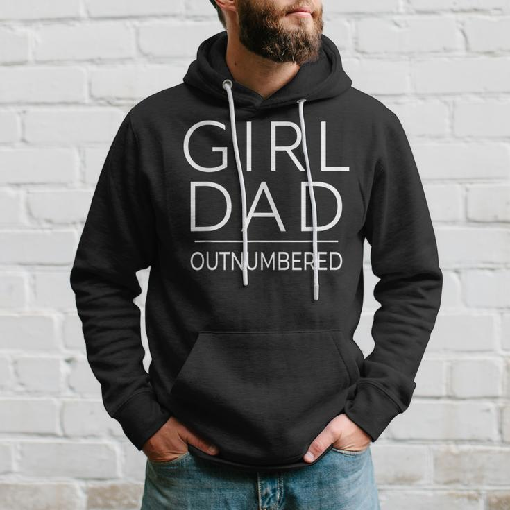 Outnumbered Dad Of Girls Men Fathers Day For Girl Dad Hoodie Gifts for Him